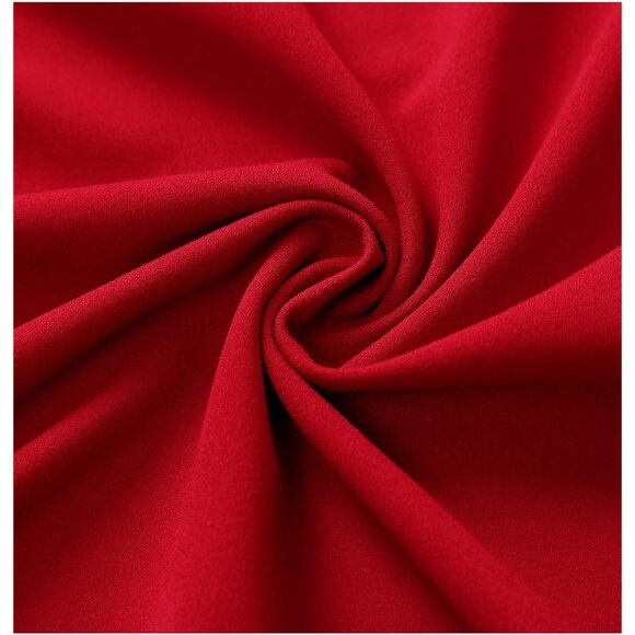 Dresstells Women's Red Modest Vintage Cocktail Formal Party Evening Dresses - Picture 7 of 11